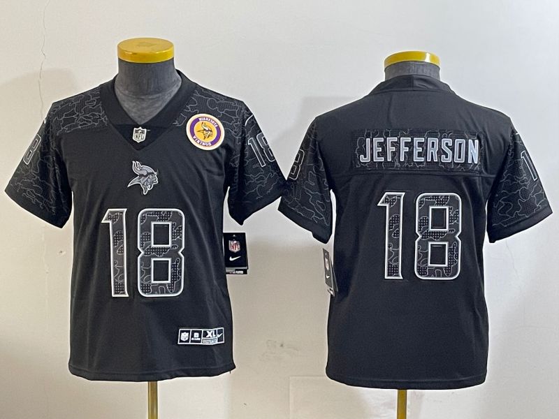 Youth 2025 Minnesota Vikings #18 Jefferson black Nike Limited NFL Jersey style 02->new york yankees->MLB Jersey